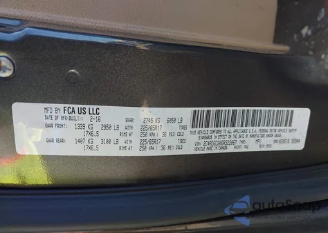 2016 Dodge Grand Caravan Sxt z USA, uszkodzony, nr VIN 2C4RDGCG0GR322067